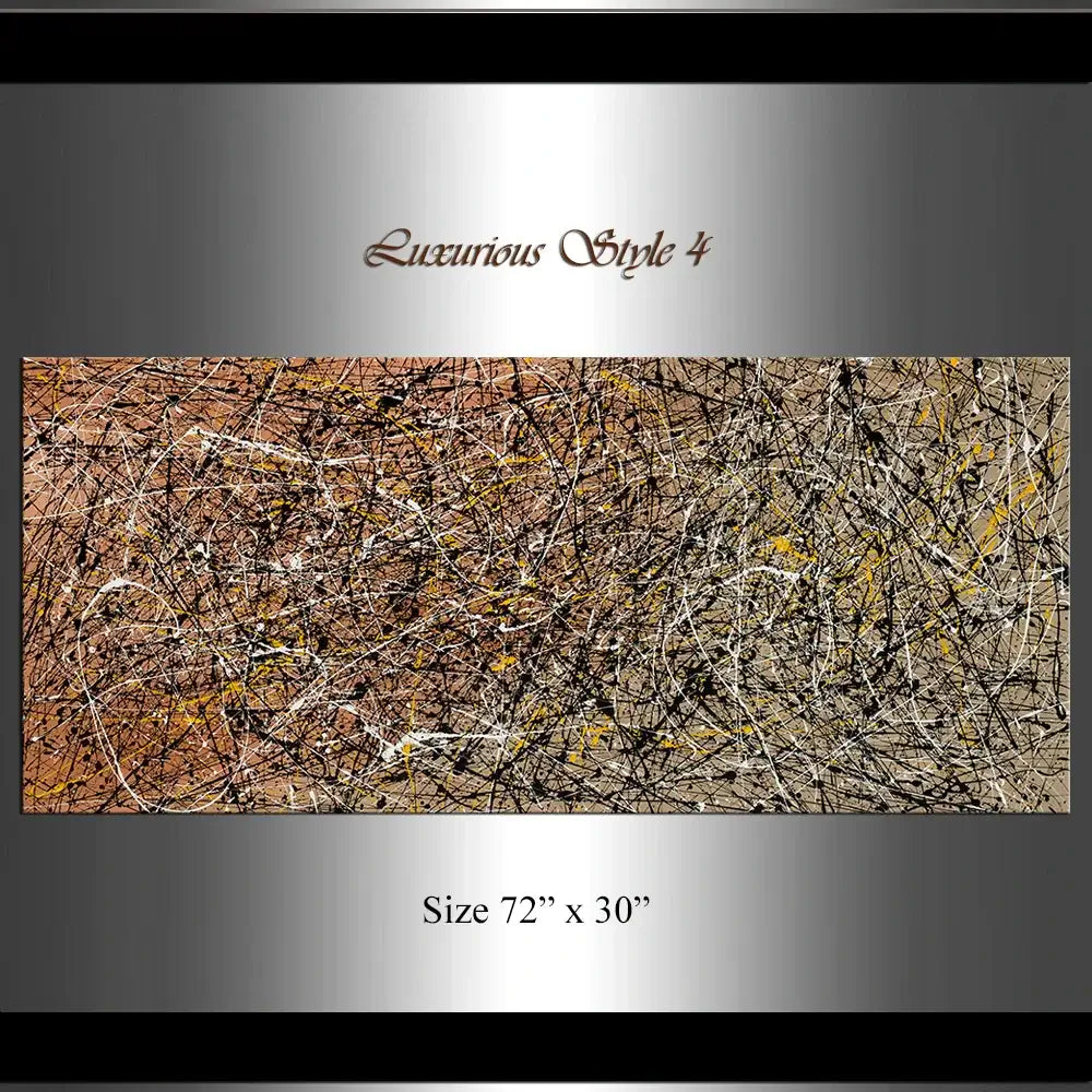 Abstract Angel Paintings | Jackson Pollock Style - Luxurious Style -4, a colorful and textured artwork.