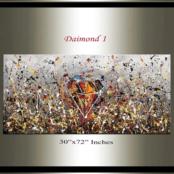 Diamond painting Wall Art - Handmade sparkling canvas décor featuring a vibrant diamond design.