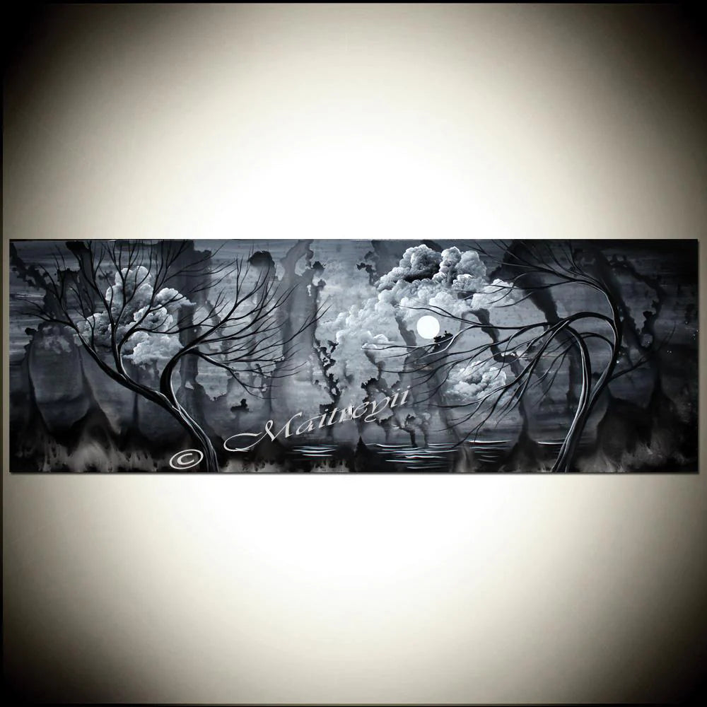 Abstract Landscape Modern Art For Sale - Midnight Rain
