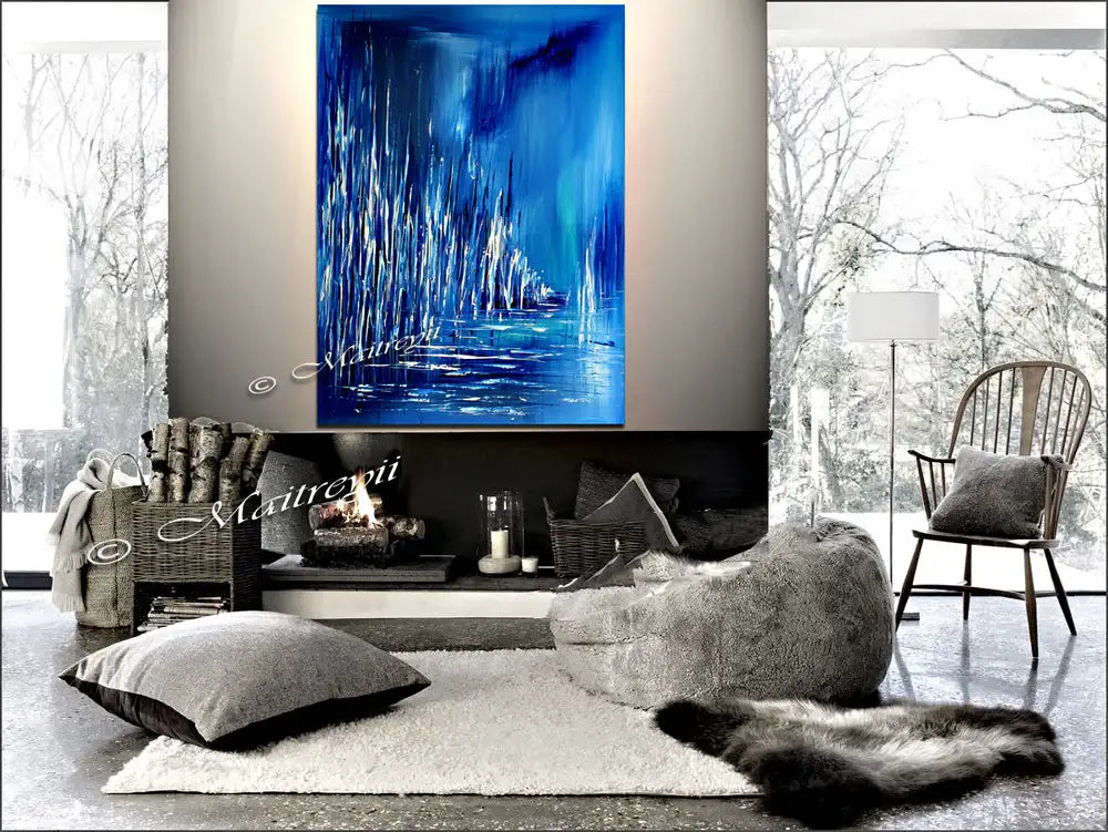 modern art oil painting new york city abstract