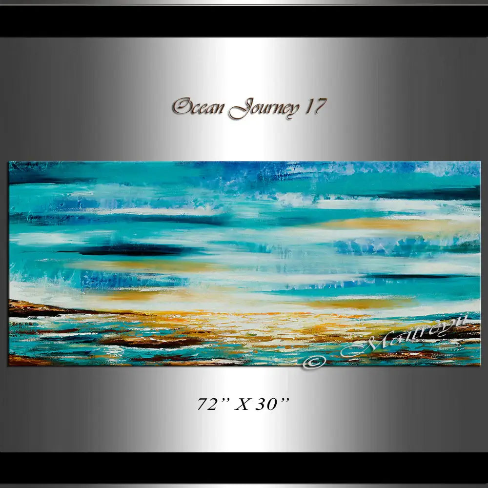 Large Ocean Art Oil Painting on Canvas Modern Wall Art Seascape - Ocean Journey 17