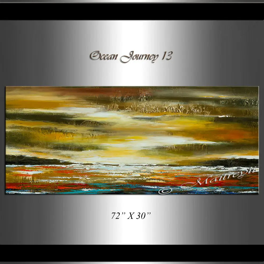 Large Ocean Art Oil Painting on Canvas Modern Wall Art Seascape - Ocean Journey 13
