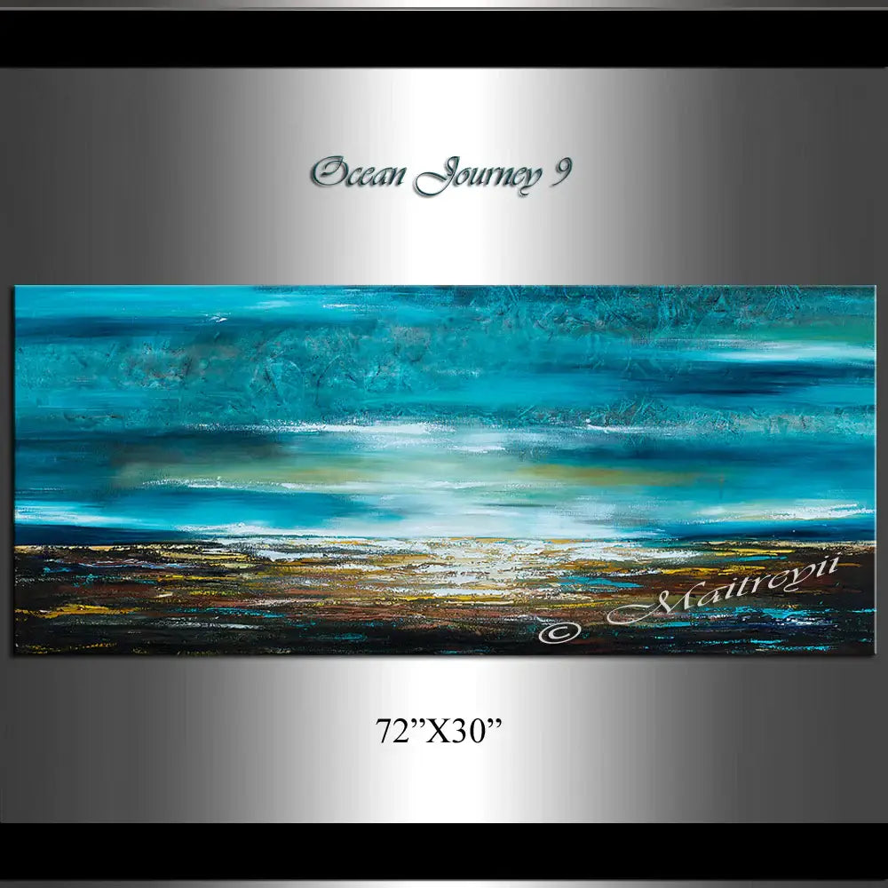 Large Ocean Art Oil Painting on Canvas Modern Wall Art Seascape - Ocean Journey 9