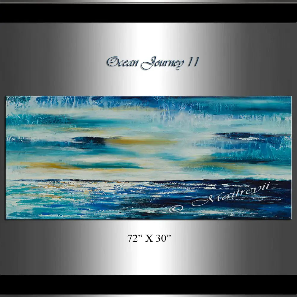 Large Ocean Art Oil Painting on Canvas Modern Wall Art Seascape - Ocean Journey 11