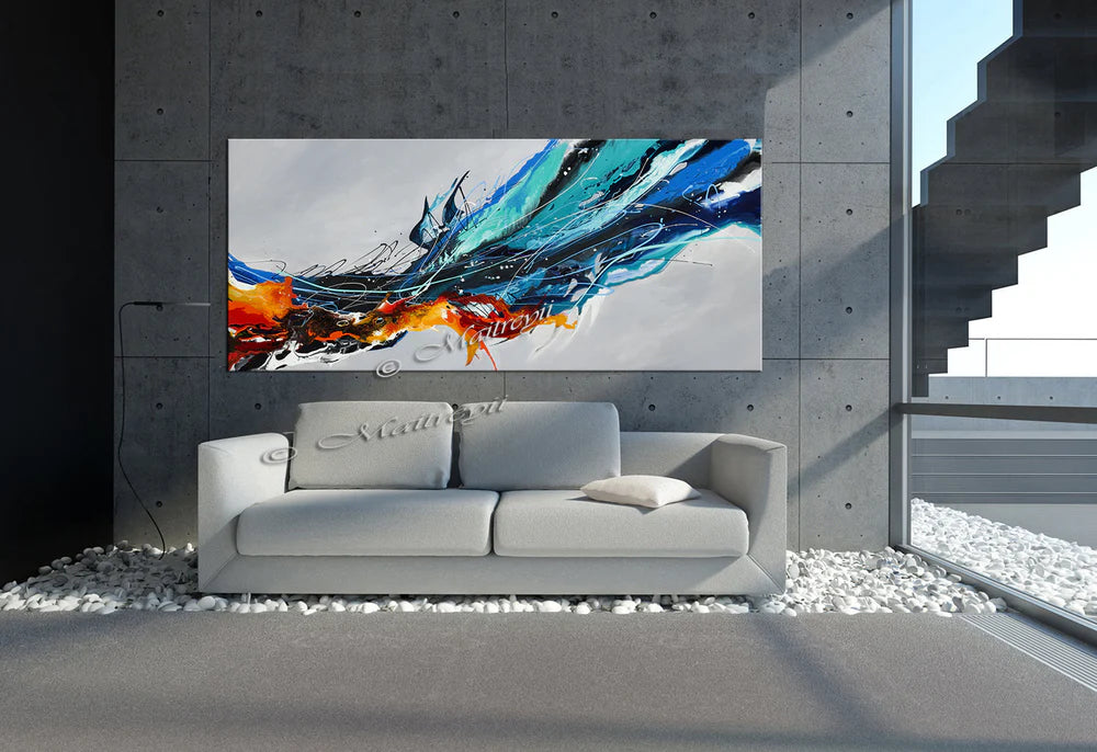 Large Ocean Art Oil Painting on Canvas Modern Wall Art - Ocean Beauty 65