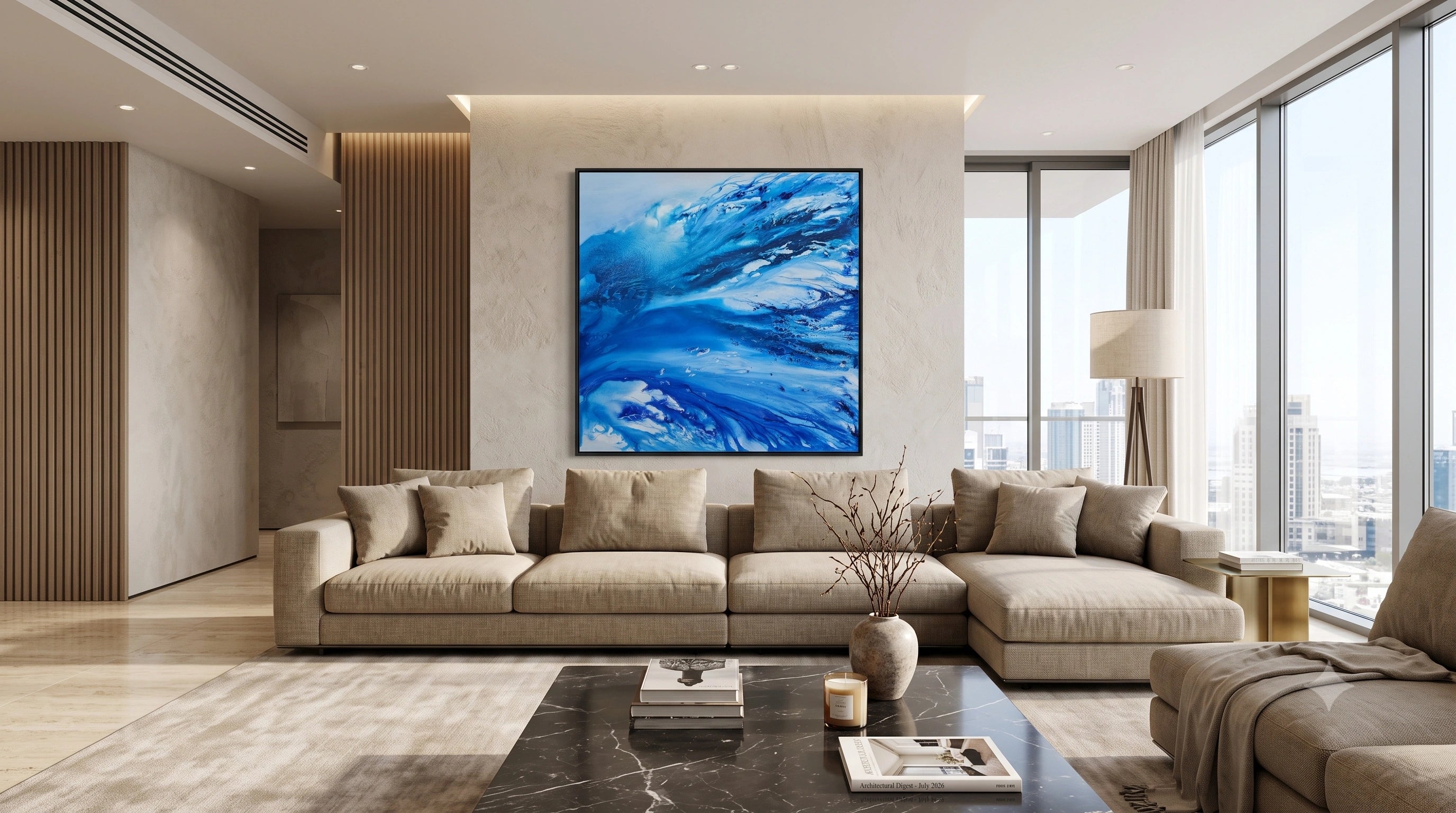 Blue Ocean Art – Modern Abstract Wall art for living room