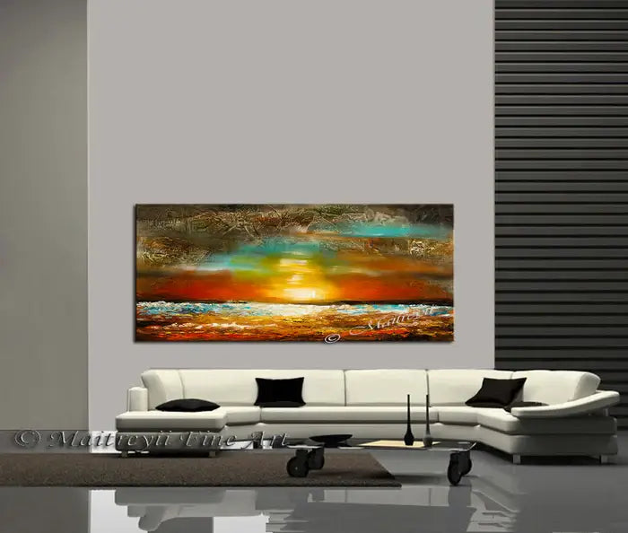 Large Ocean Art Oil Painting on Canvas Modern Wall Art Seascape - Ocean Journey 6