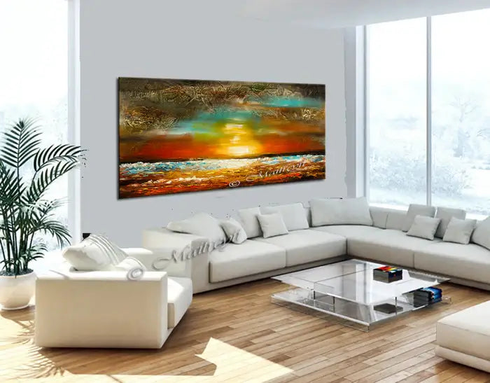 Large Ocean Art Oil Painting on Canvas Modern Wall Art Seascape - Ocean Journey 6