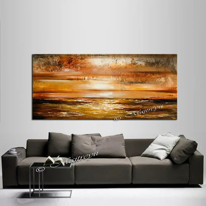 Large Ocean Art Oil Painting on Canvas Modern Wall Art Seascape - Ocean Journey 7