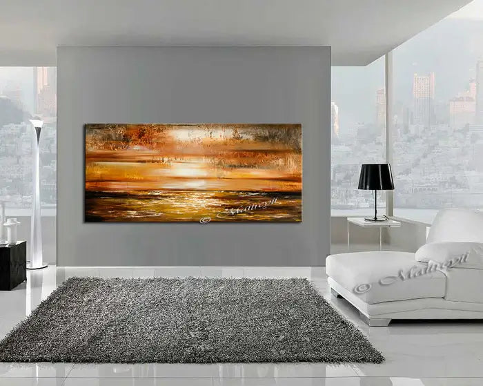 Large Ocean Art Oil Painting on Canvas Modern Wall Art Seascape - Ocean Journey 7