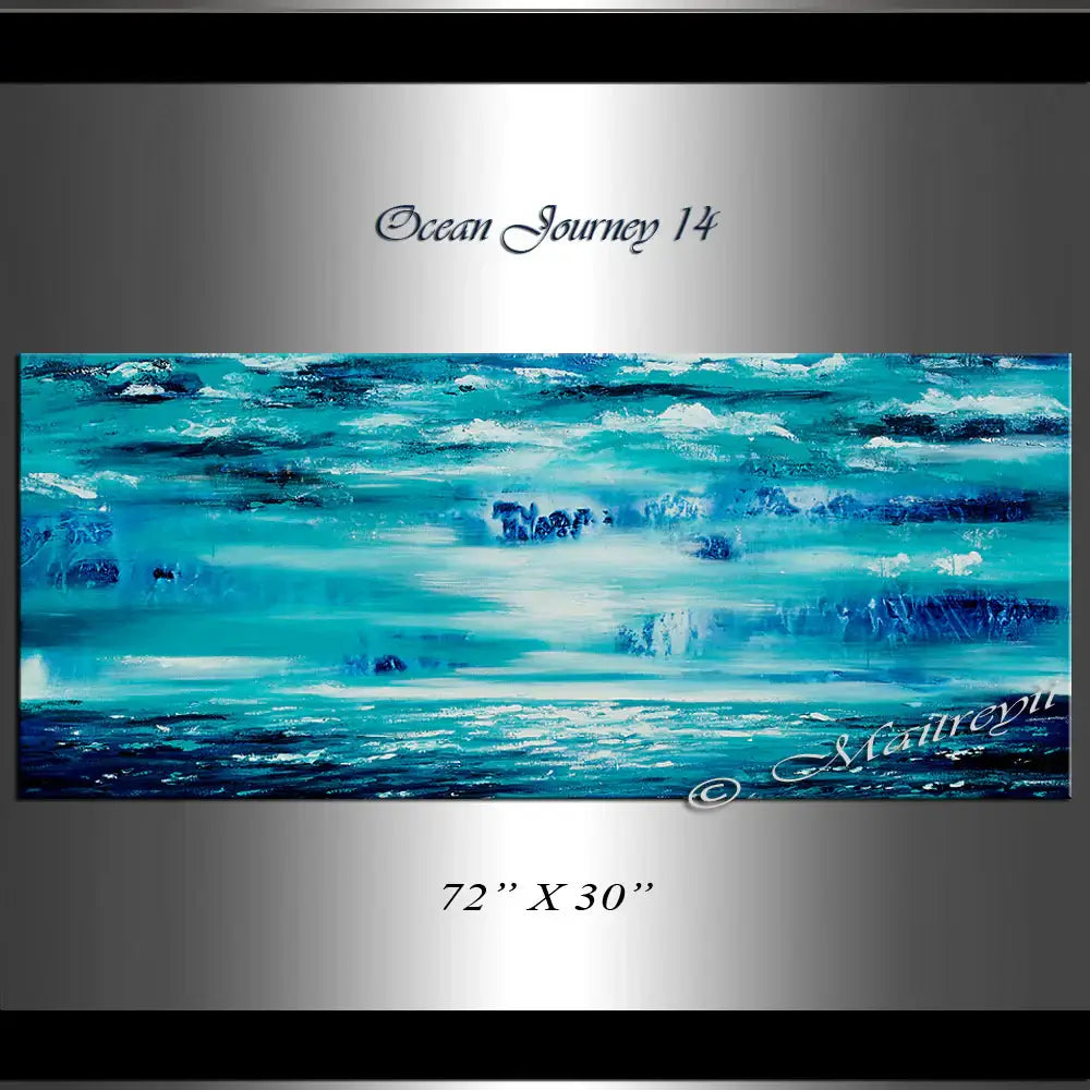 Large Ocean Art Oil Painting on Canvas Modern Wall Art Seascape - Ocean Journey 14