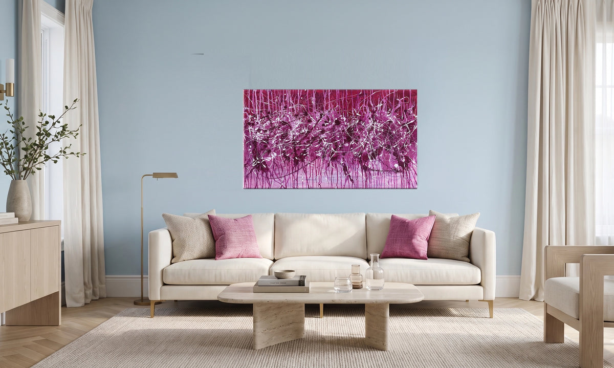Pink Abstract Wall Art Home Decor For Luxury Homes | Pink Magenta Energy