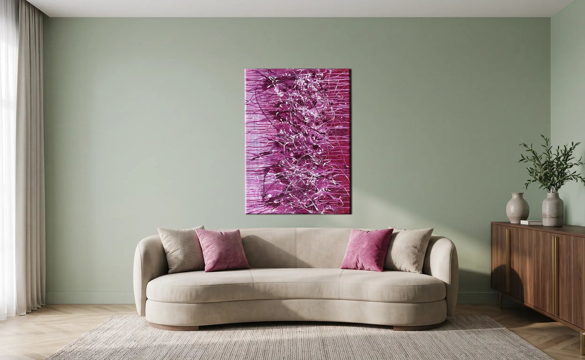 Pink Abstract Wall Art Home Decor For Luxury Homes | Pink Magenta Energy