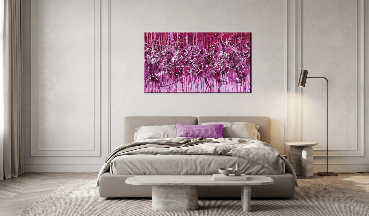Pink Abstract Wall Art Home Decor For Luxury Homes | Pink Magenta Energy