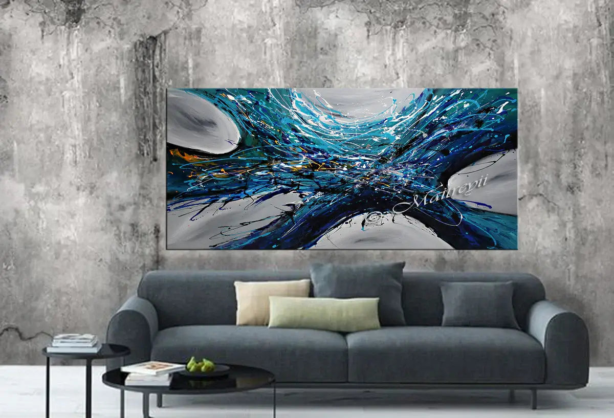 Wall Art Jackson Pollock Style Artwork Paintings Home Art - Power of Elegance