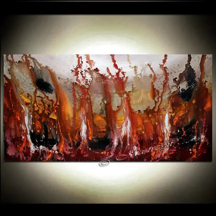 Abstract Paintings Modern Art - Handmade canvas artwork featuring vivid colors and dynamic textures by Maitreyii.