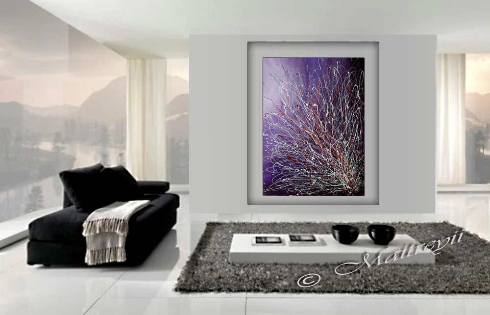 Purple Large Painting Jackson Pollock - Royal Purple