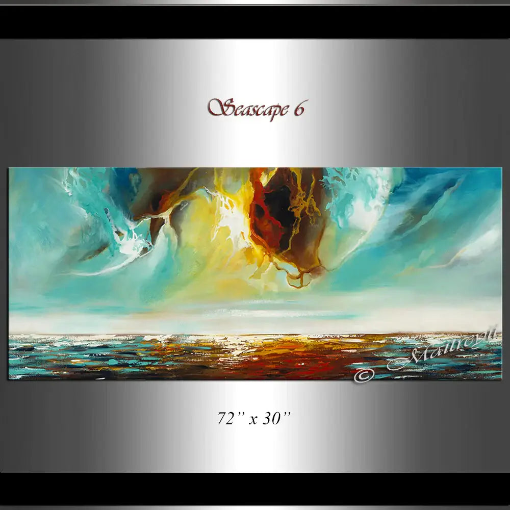 Large Ocean Art Oil Painting on Canvas Modern Wall Art - Seascape Painting 6