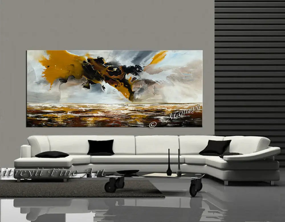 Original Modern Art Oil Painting For Sale - Amazing waterfall 10