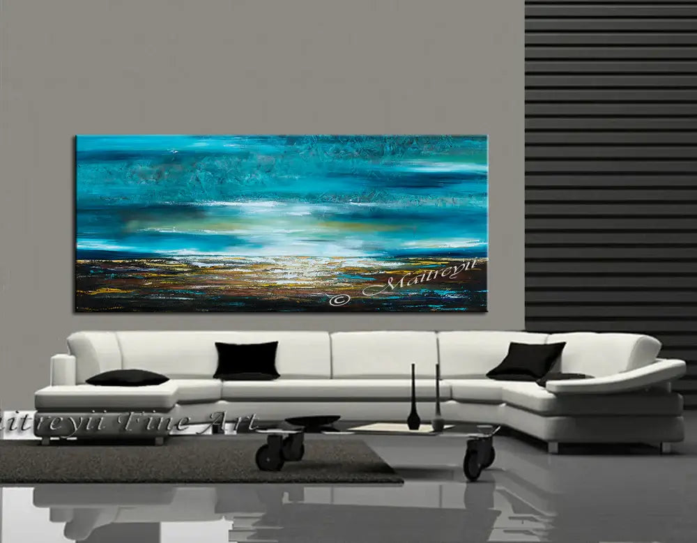Large Ocean Art Oil Painting on Canvas Modern Wall Art Seascape - Ocean Journey 9