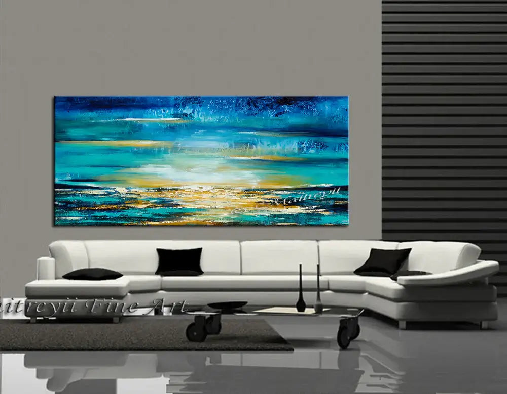 Large Ocean Art Oil Painting on Canvas Modern Wall Art Seascape - Ocean Journey 8