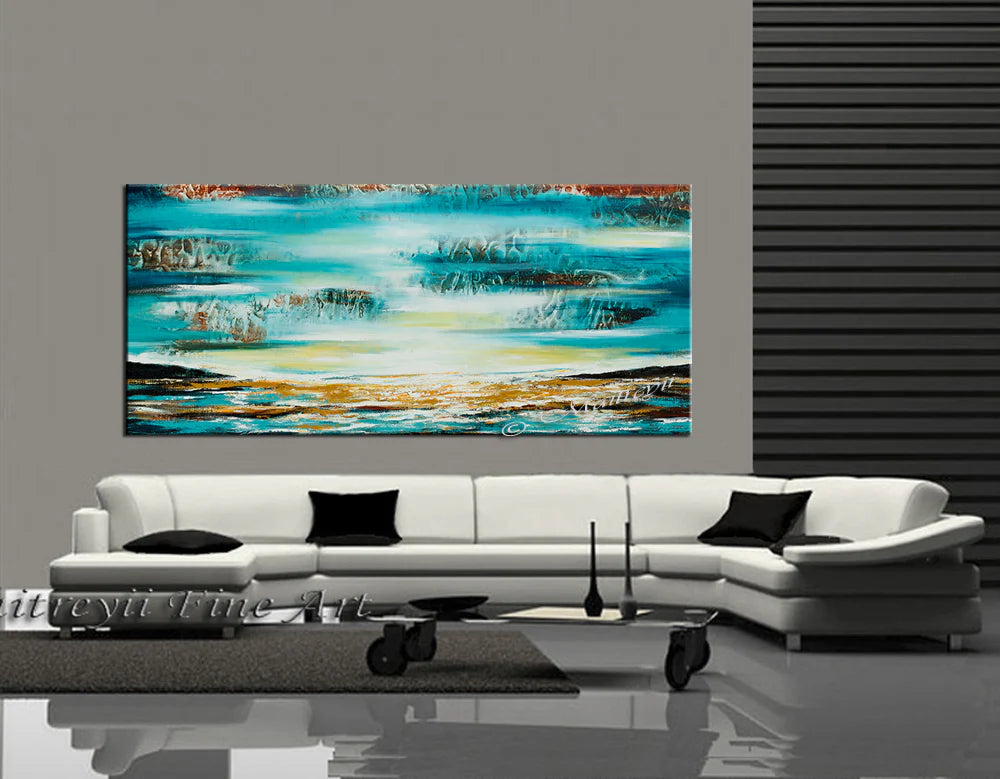 Large Ocean Art Oil Painting on Canvas Modern Wall Art Seascape - Ocean Journey 15