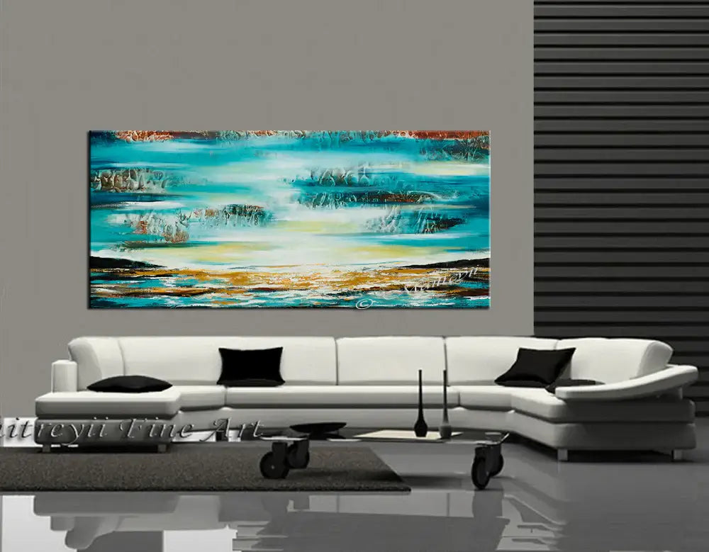 modern ocean art painting on canvas