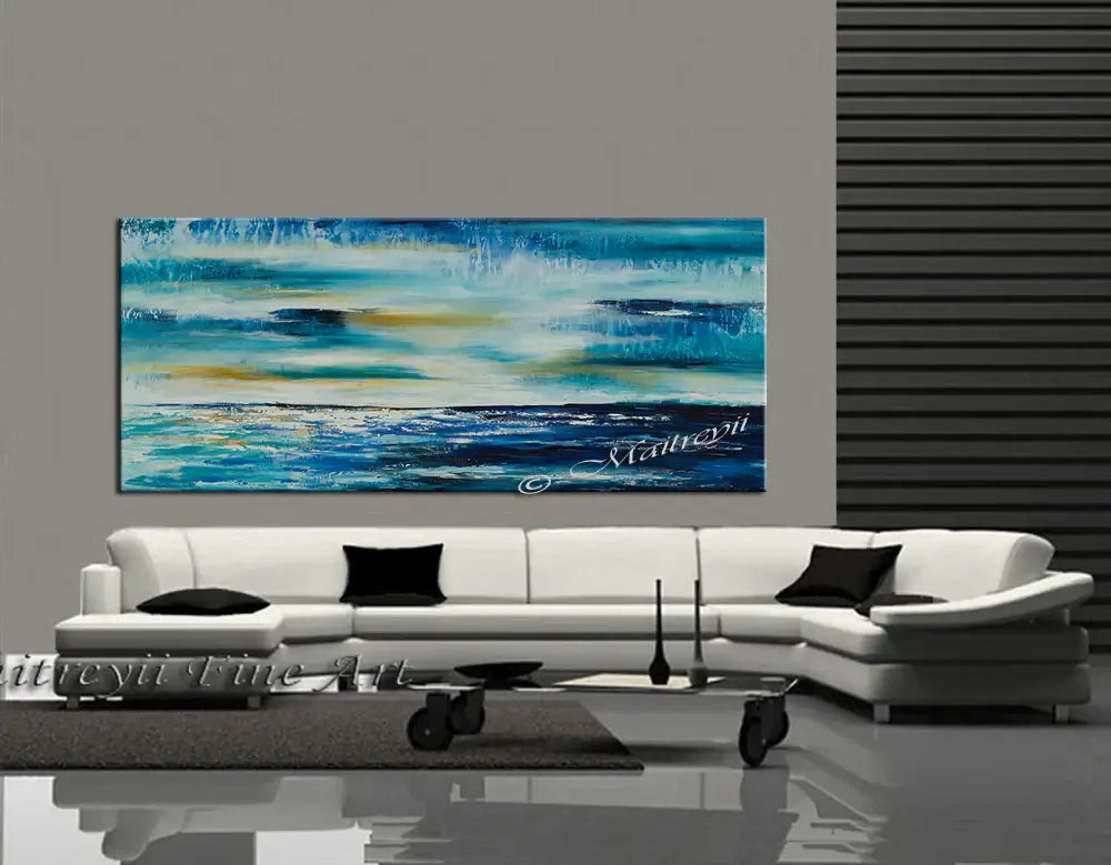 Large Ocean Art Oil Painting on Canvas Modern Wall Art Seascape - Ocean Journey 11