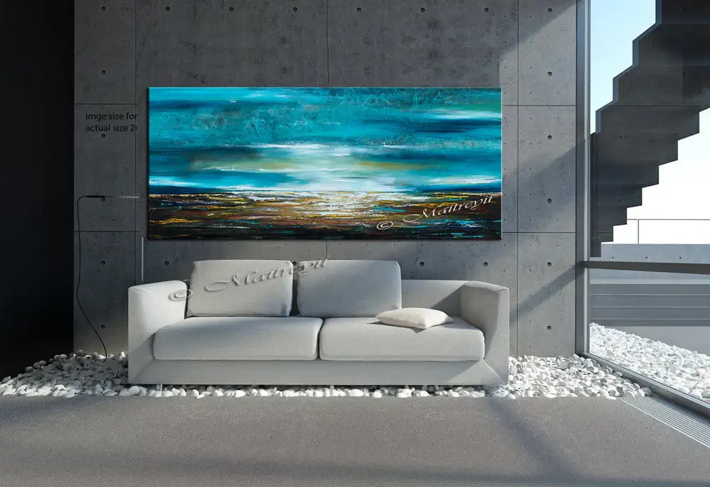Large Ocean Art Oil Painting on Canvas Modern Wall Art Seascape - Ocean Journey 9