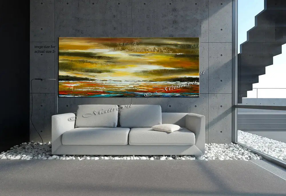 Large Ocean Art Oil Painting on Canvas Modern Wall Art Seascape - Ocean Journey 13