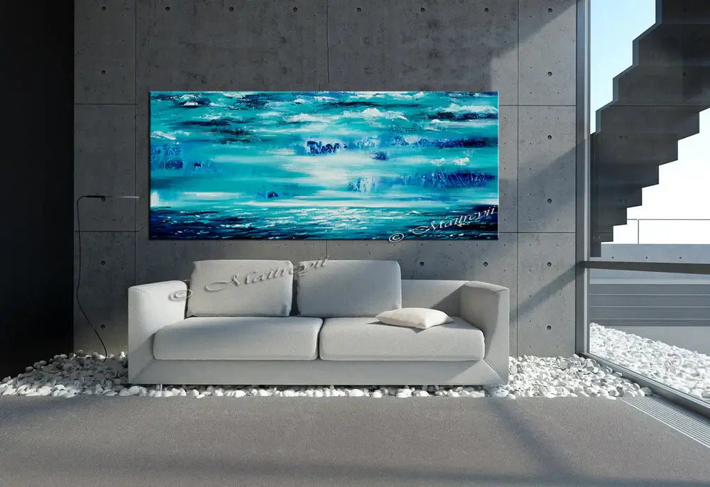Large Ocean Art Oil Painting on Canvas Modern Wall Art Seascape - Ocean Journey 14