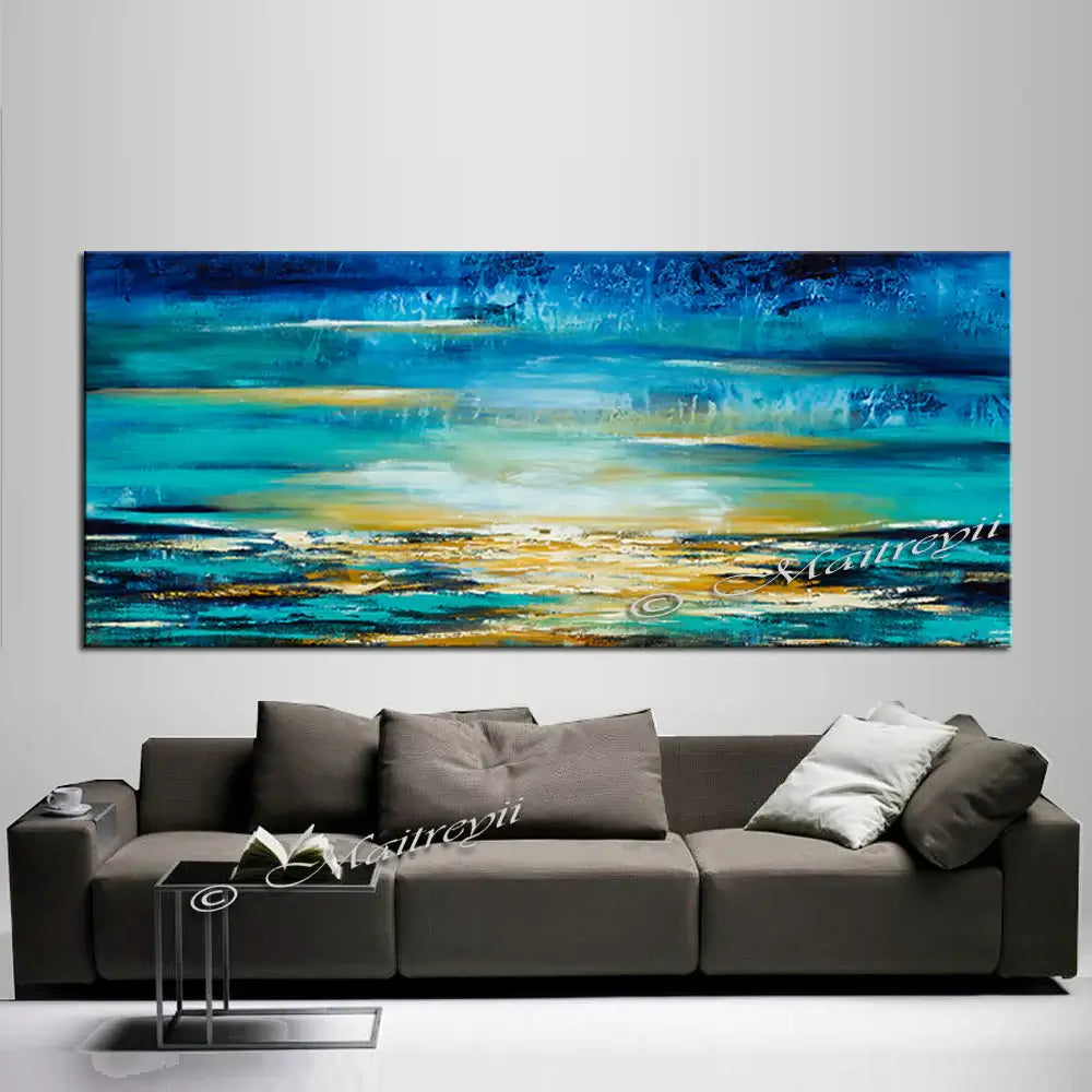 Large Ocean Art Oil Painting on Canvas Modern Wall Art Seascape - Ocean Journey 8