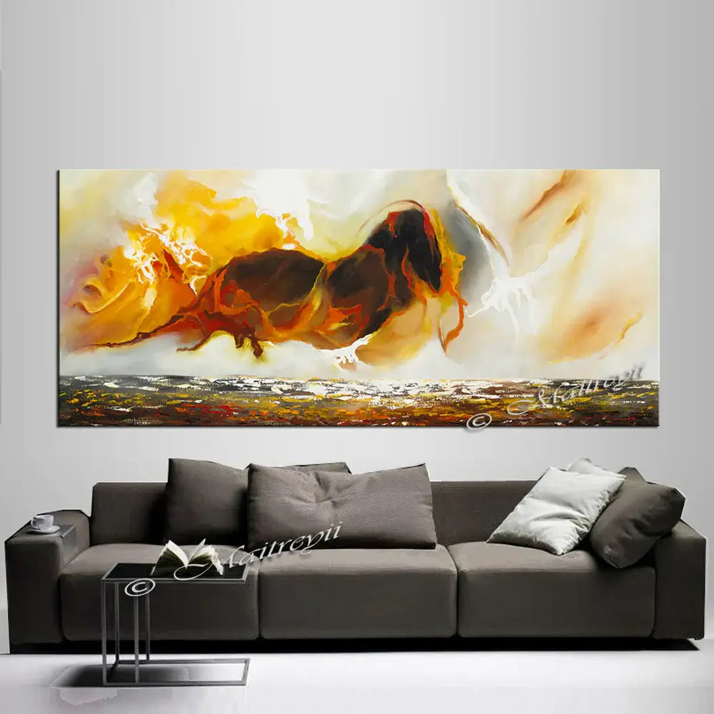 Large Ocean Art Oil Painting on Canvas Modern Wall Art Seascape Painting - Seascape 2
