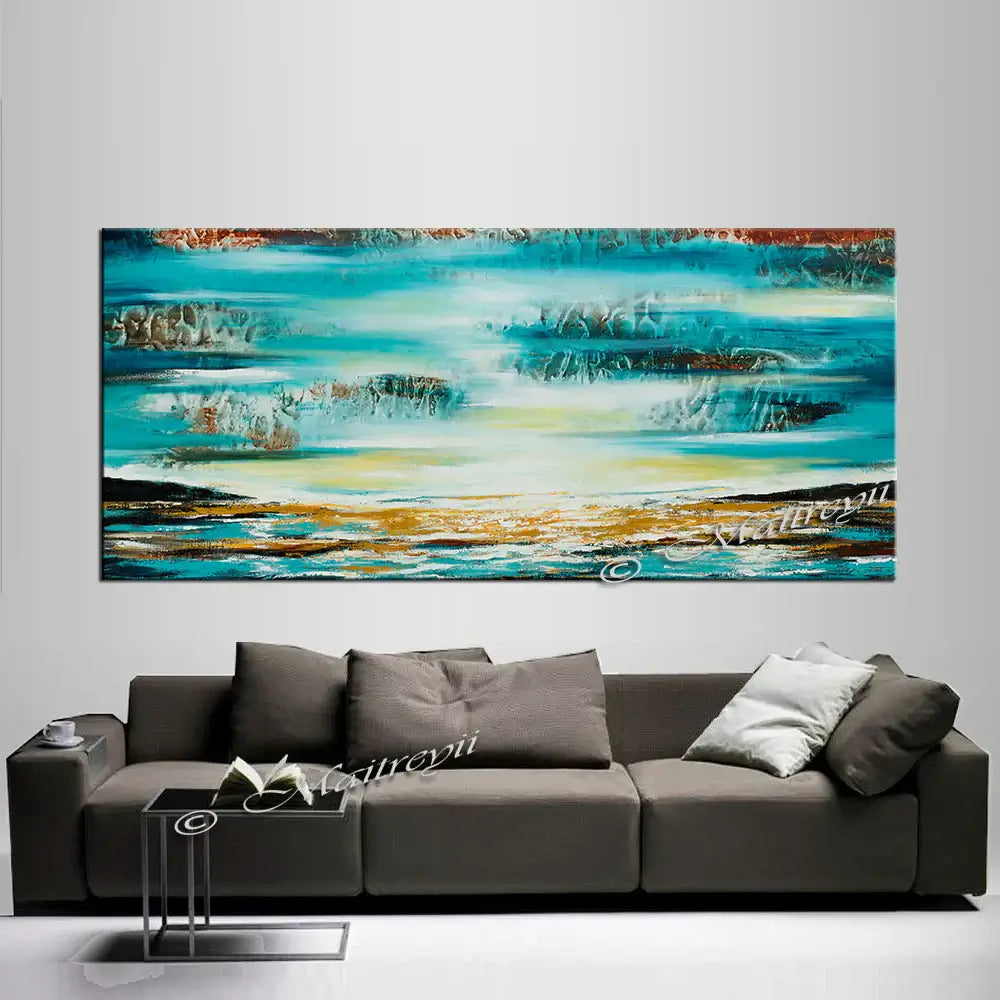 modern ocean art painting on canvas