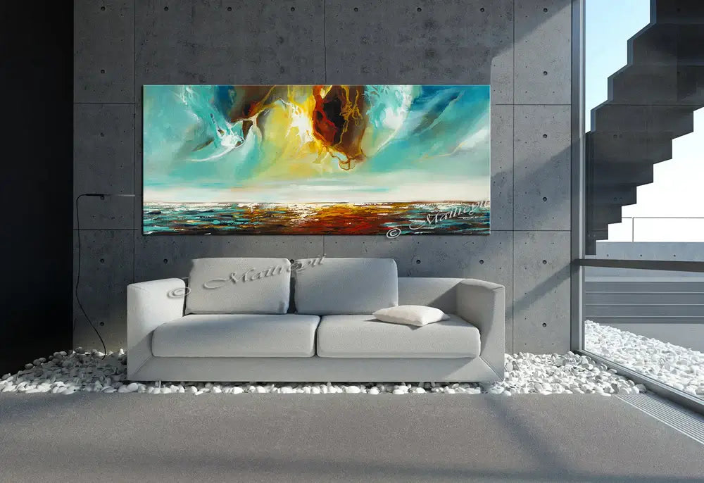 Large Ocean Art Oil Painting on Canvas Modern Wall Art - Seascape Painting 6