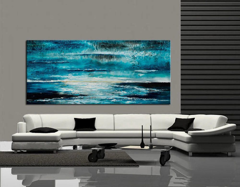 Large Ocean Art Oil Painting on Canvas Modern Wall Art Seascape - Ocean Journey 20