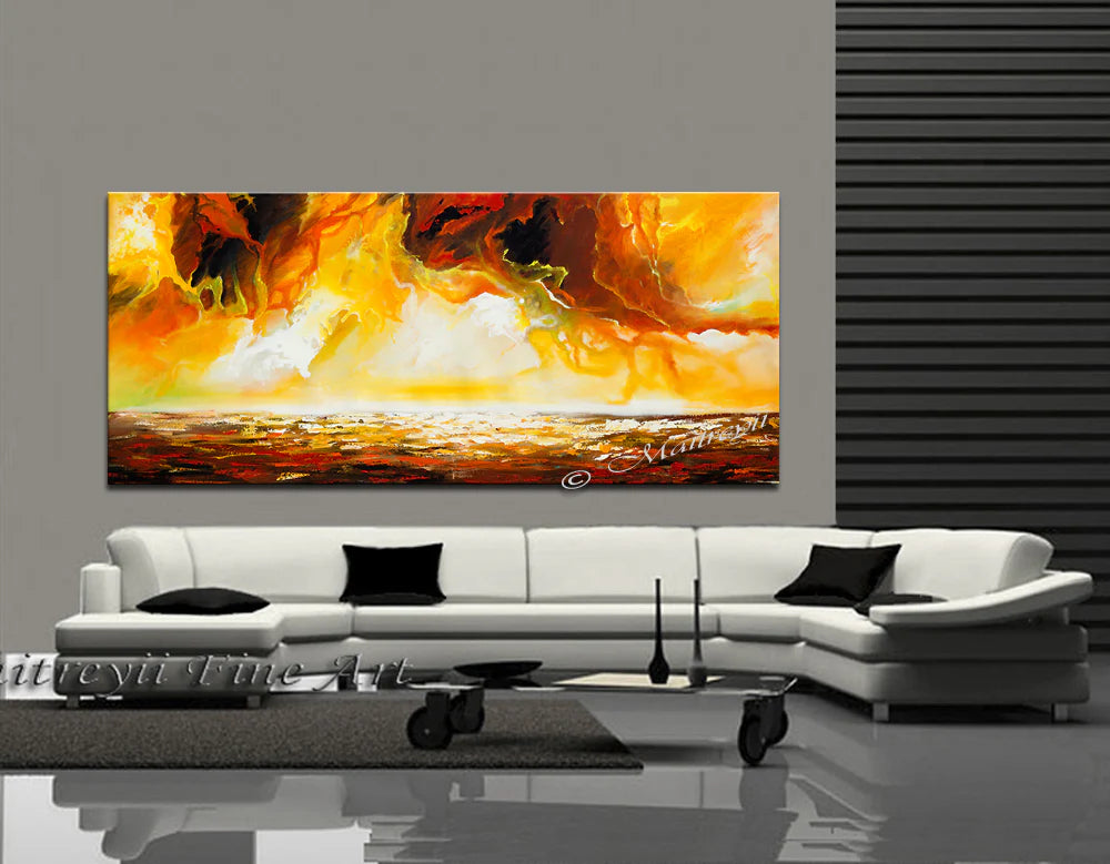 Large Ocean Art Oil Painting on Canvas Modern Wall Art Seascape - Ocean Journey 19