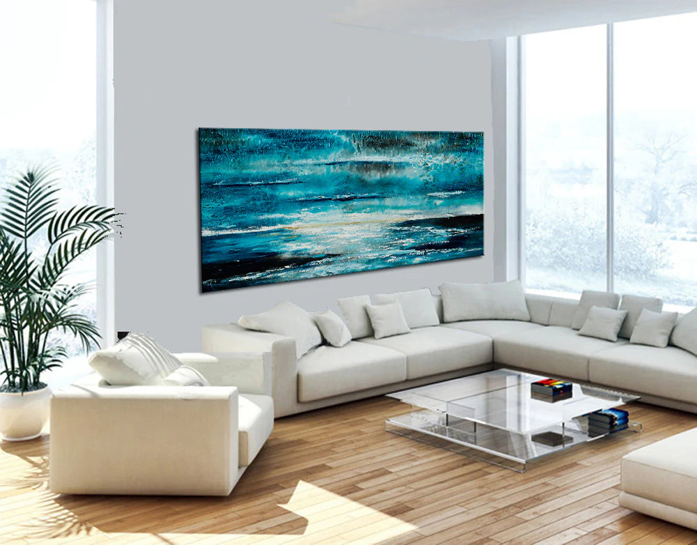 Large Ocean Art Oil Painting on Canvas Modern Wall Art Seascape - Ocean Journey 20