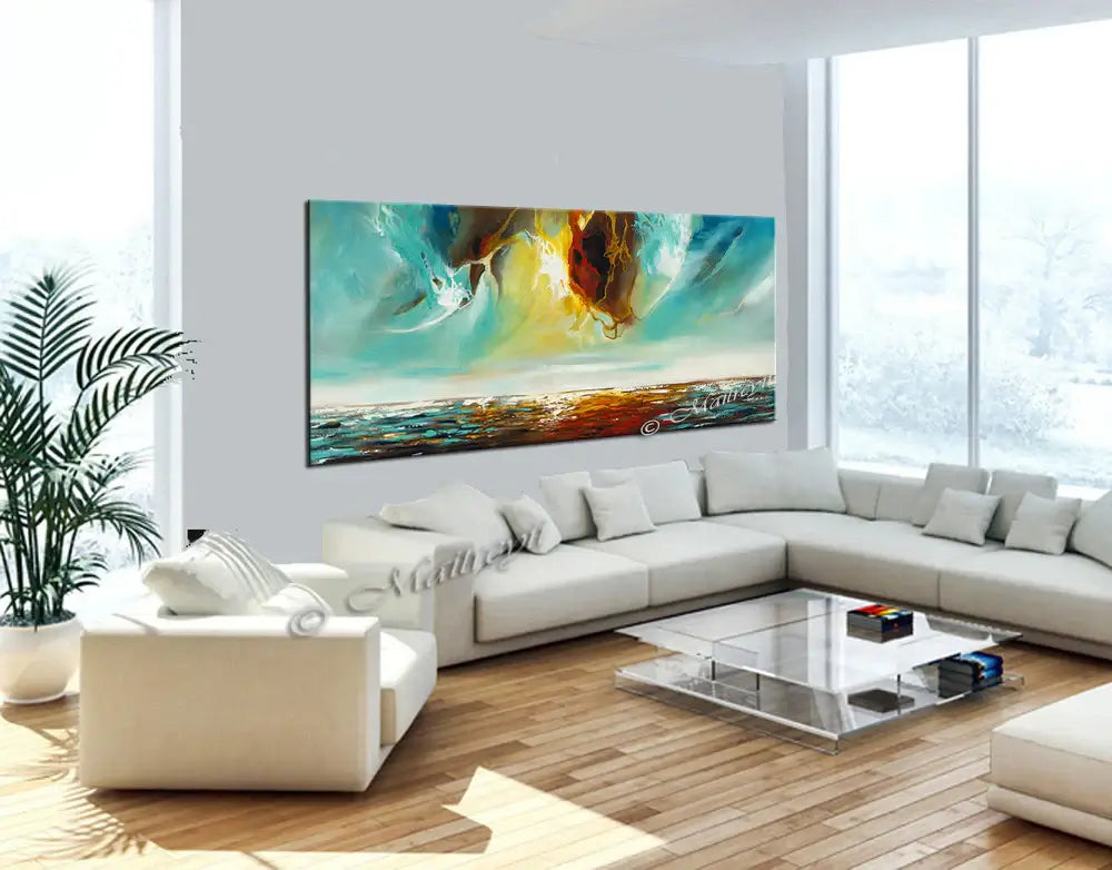 Large Ocean Art Oil Painting on Canvas Modern Wall Art - Seascape Painting 6