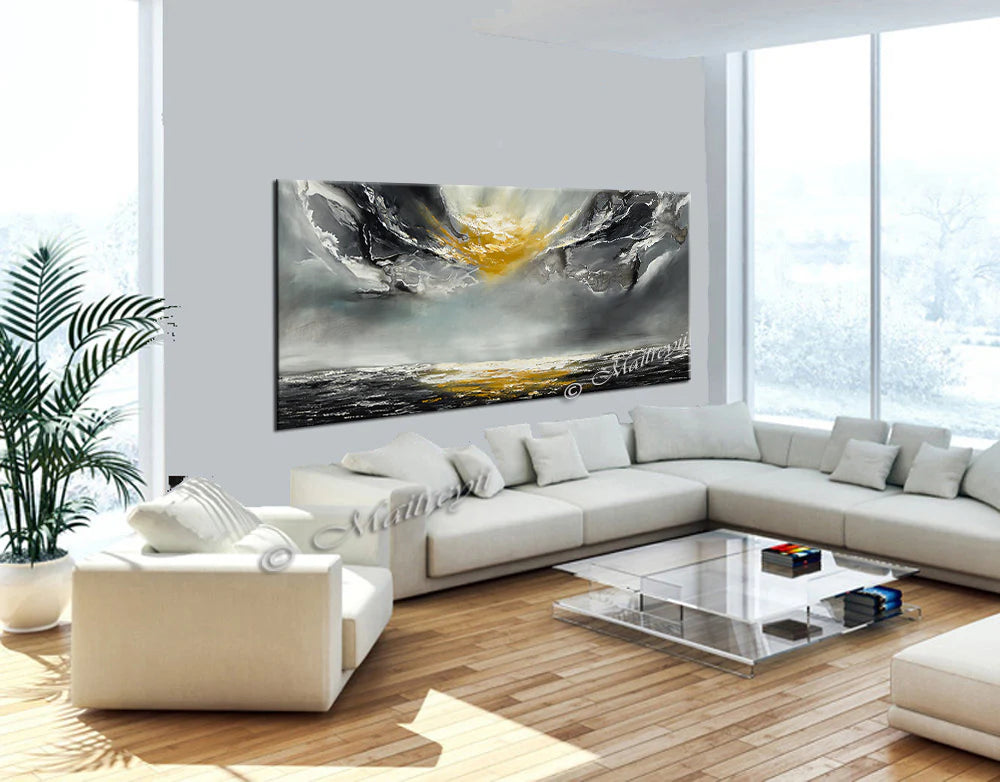 Large Ocean Art Oil Painting on Canvas - Modern Wall Art - Seascape 5