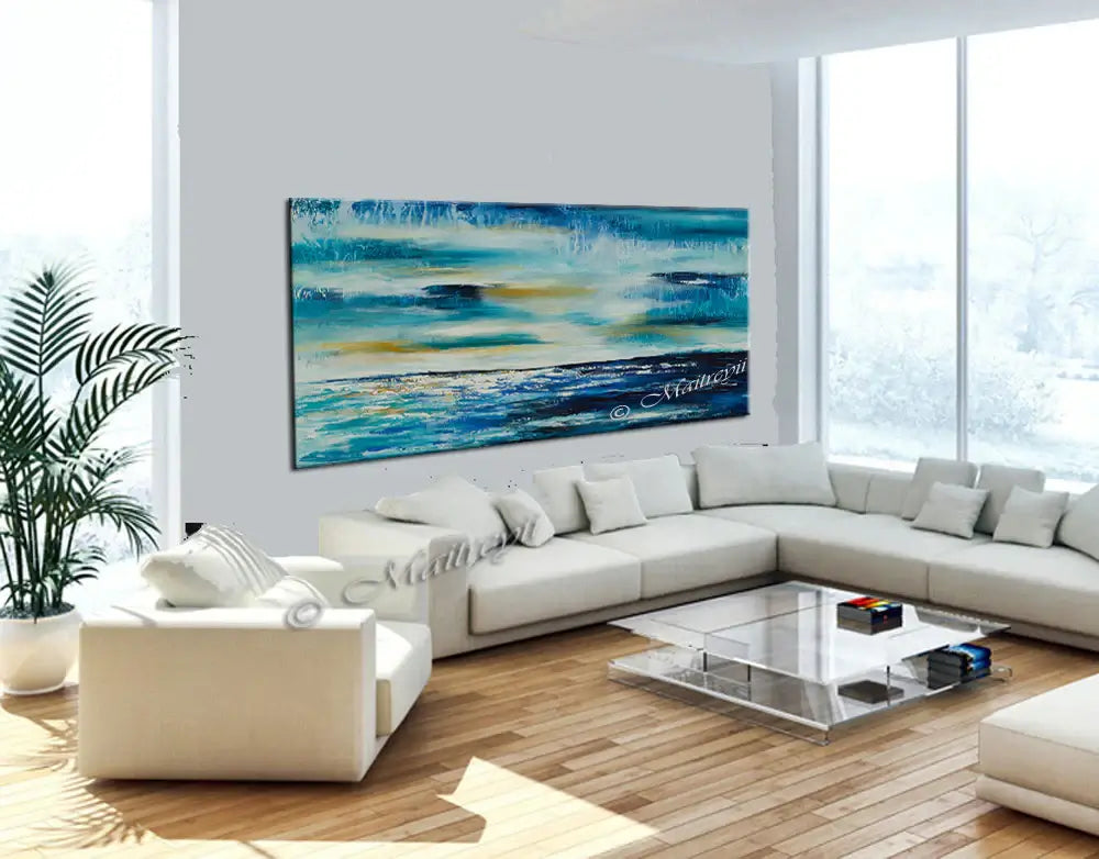 Large Ocean Art Oil Painting on Canvas Modern Wall Art Seascape - Ocean Journey 11