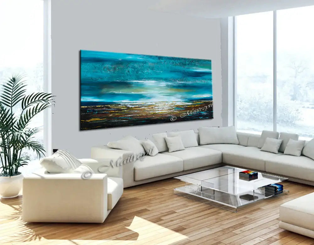 Large Ocean Art Oil Painting on Canvas Modern Wall Art Seascape - Ocean Journey 9