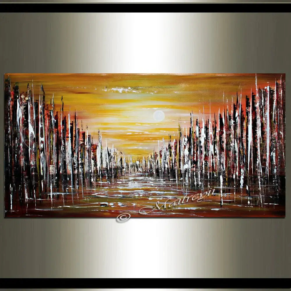 Abstract Paintings For Sale | Cityscape Original Paintings Modern Art For Luxury Homes | The Urban City