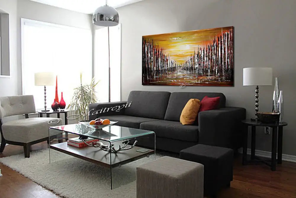 Cityscape Oil Painting For Luxury homes - The Urban City