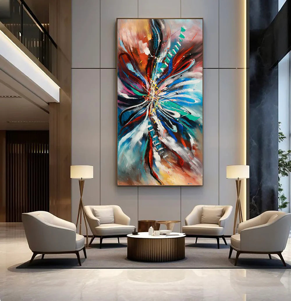 Large Modern Art Oil Painting on Canvas Modern Wall Art oversize Painting - Amazing Abstract 31