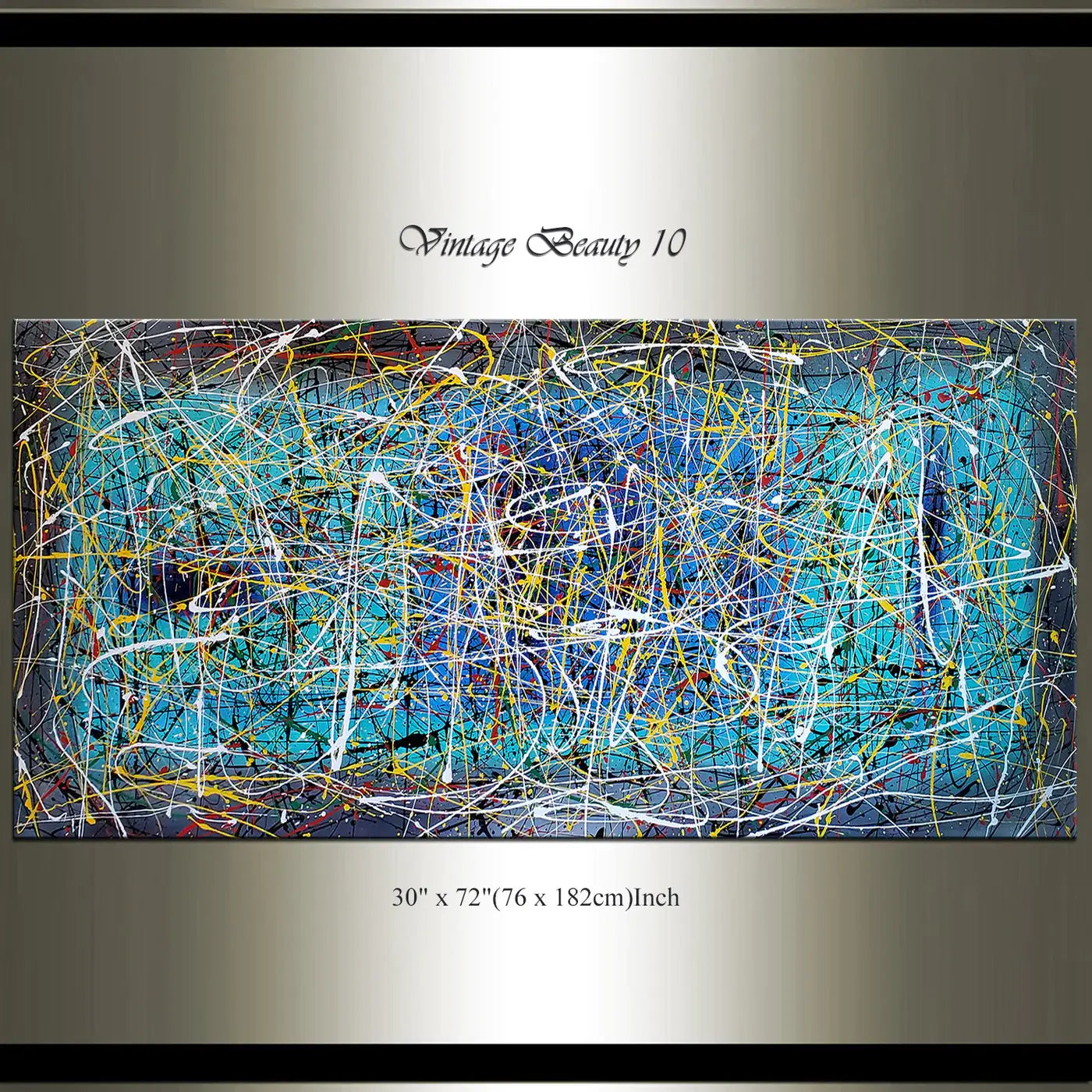 Abstract Original Paintings | Jackson Pollock Style | LargeModernArt - Vintage Beauty 10