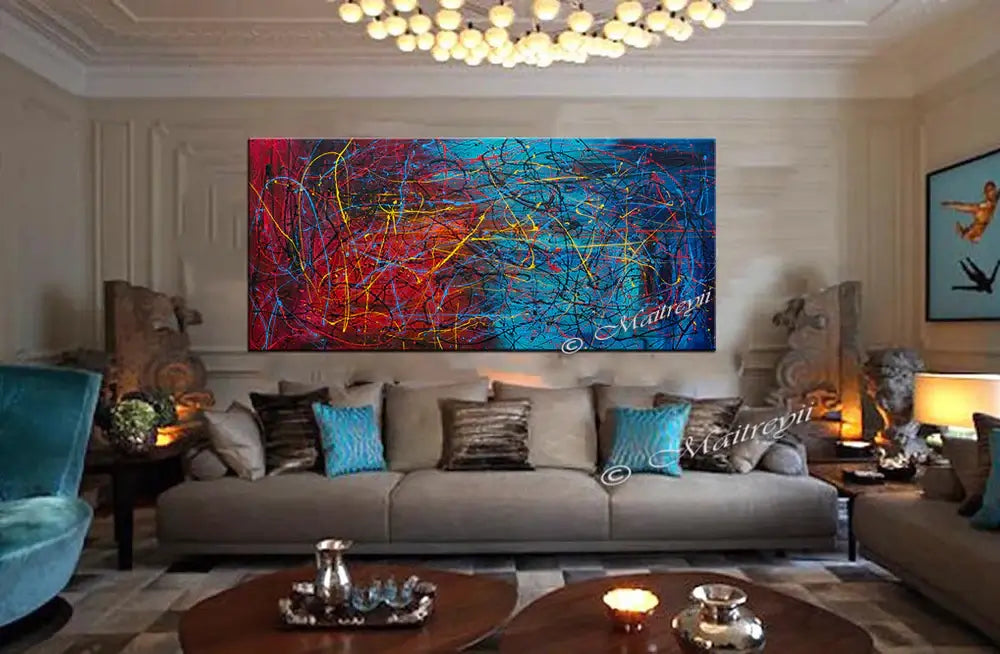 Abstract Modern art Original Paintings Jackson Pollock style - Vintage Beauty 11
