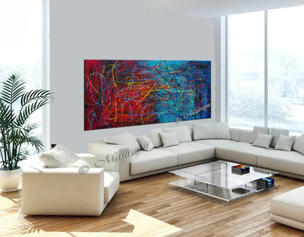 Abstract Modern art Original Paintings Jackson Pollock style - Vintage Beauty 11