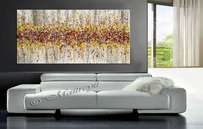 Painting Jackson Pollock Multiple Size Drip Style Abstract art on Canvas, large Wall Art - Beauty of Bridge 12