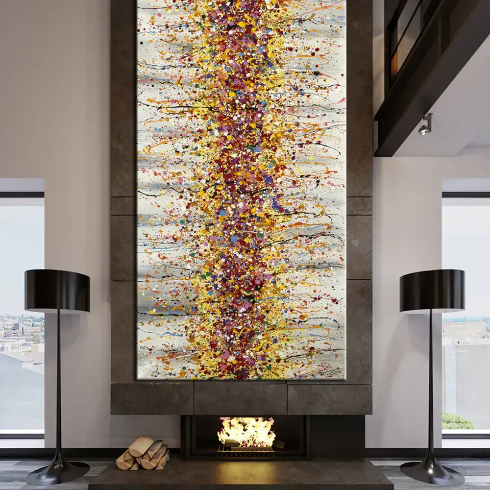 Painting Jackson Pollock Multiple Size Drip Style Abstract art on Canvas, large Wall Art - Beauty of Bridge 12